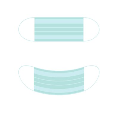 Tıbbi maske vektör çizimi. Coronavirus 2019 CoV. Pnömoni. Bakteri Biyoloji Organizmaları. Virüs enfeksiyonu. Tıbbi genetik bakteriyolojik mikroorganizma.