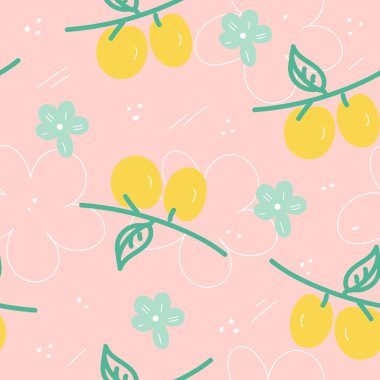 Kayısı meyvesi pürüzsüz desen. Giysi için yaz baskısı, mutfak tekstili, ambalaj kağıdı, duvar kağıdı.