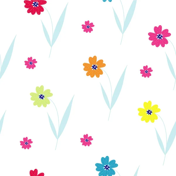 Květinový Vzor Volně Rostoucí Tisk Květin Pro Textil Tkaniny Obaly — Stockový vektor