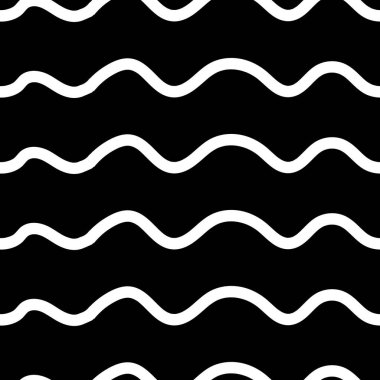 Vektör içinde soyut siyah ve beyaz karalamalar. Tekstil, giysi, ambalaj, duvar kağıdı için moda baskısı