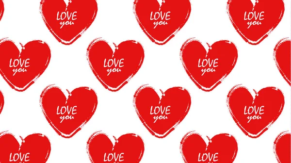Люблю Тебе Можу Повторити Назавжди Візерунок Дня Святого Валентина Намальованими — стоковий вектор