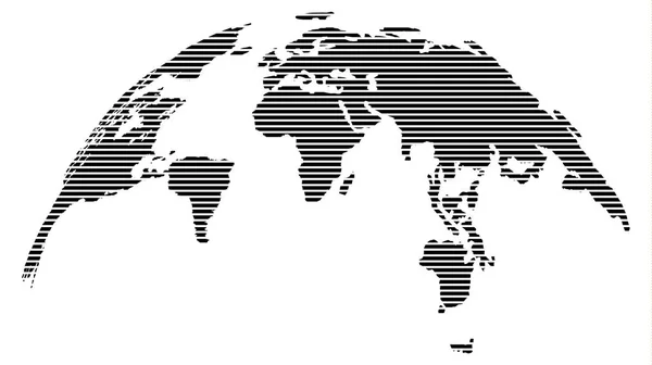 Mapa Del Mundo Aislado Sobre Fondo Blanco Con Textura Código — Archivo Imágenes Vectoriales