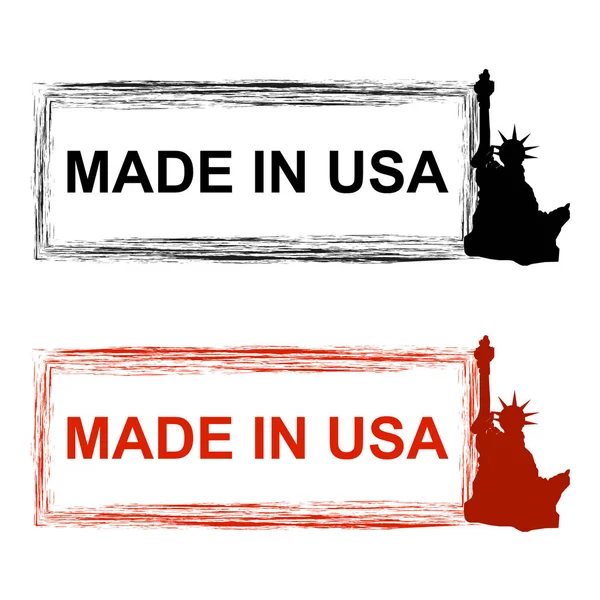 Creatief Gemaakt Usa Postzegel Icoon Grunge Stijl Met Vrijheidsbeeld Vectorset — Stockvector