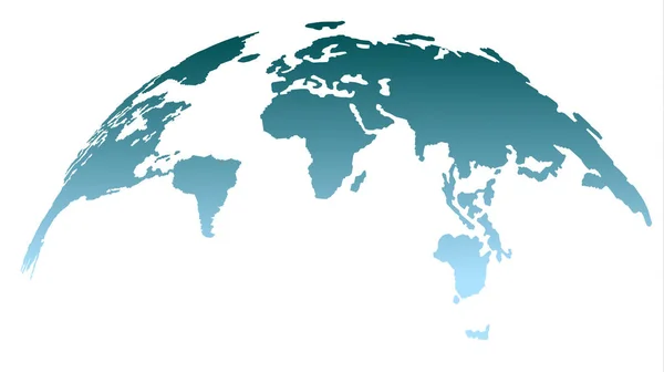 Карта Глобусу Синьому Кольорі Ізольована Білому Тлі Концепція Миру Багатства — стоковий вектор