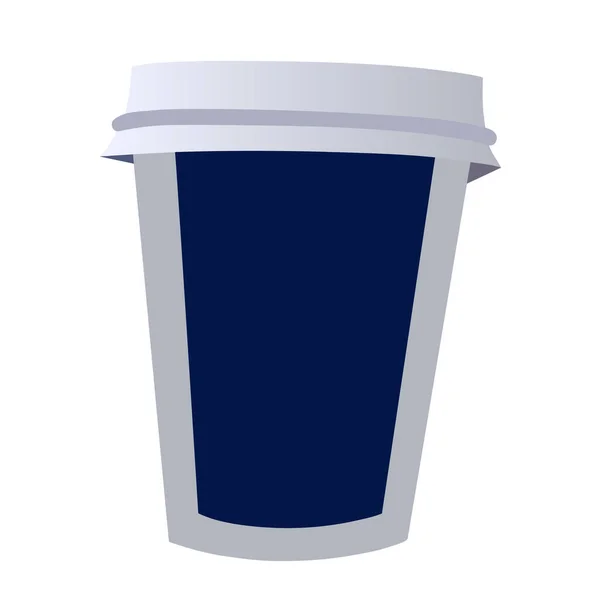 Tek Kullanımlık Kahve Kupası Ikonu Beyaz Arka Planda Izole Edilmiş — Stok Vektör