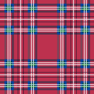 Güzel Ekose Battern. Geleneksel İskoçya Süsü. Vektör İllüstrasyonu