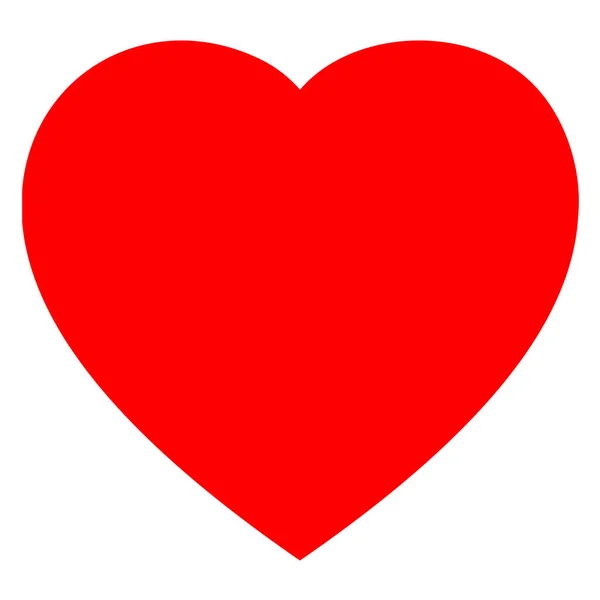 Απλή Κόκκινη Καρδιά Απομονωμένη Στο Λευκό Φόντο Εικονογράφηση Διανύσματος — Διανυσματικό Αρχείο