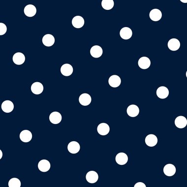 Polka Dot Deseni tekrarlanıyor. Mavi Basit Tasarım. Vektör İllüstrasyonu