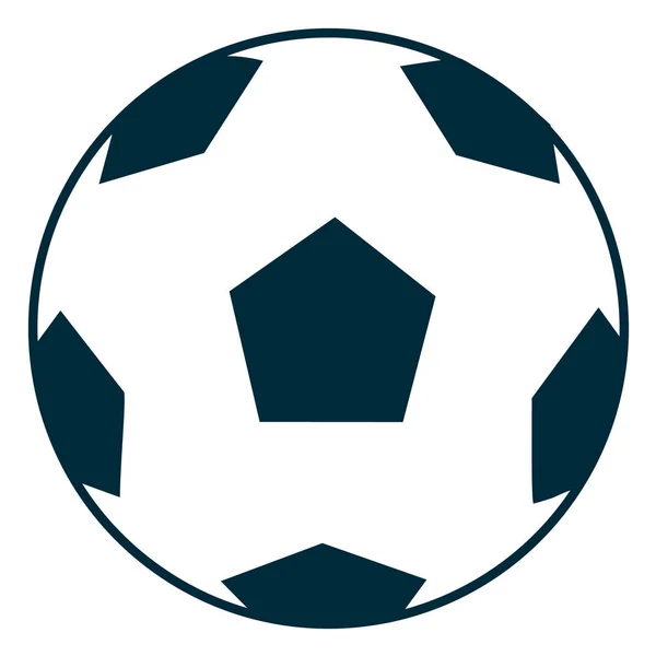 Silueta Pelota Fútbol Creativo Diseño Web Con Estilo Ilustración Vectorial — Vector de stock