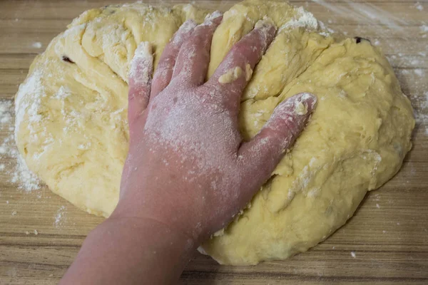 Pregătirea Coacerea Produselor Patiserie Din Patiserie Fantezistă Mâna Unei Femei — Fotografie, imagine de stoc