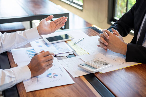 Business team partner on meeting brainstorming in investment ide