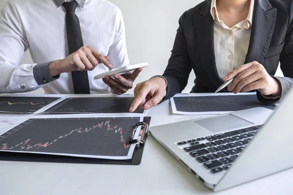 Business team investor on meeting having planning and analyzing — Stock Photo, Image