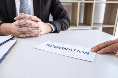 Employee sending resignation letter to boss employer consider in