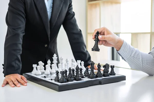 Black and White chess with player, Businessman and Businesswoman