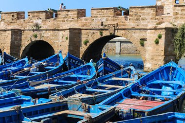 Essaouira limanında balıkçı tekneleri