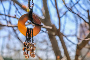 Tılsım gökyüzüne karşı bir ağaçta asılı