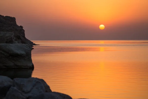 Golden Dawn Kairakkum Reservoir Tajikistan — Stock Photo, Image