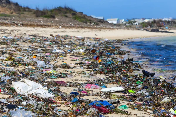 Problems Processing Recyclable Materials Plastic Coast Asian Continent Problems Processing — Stock Photo, Image