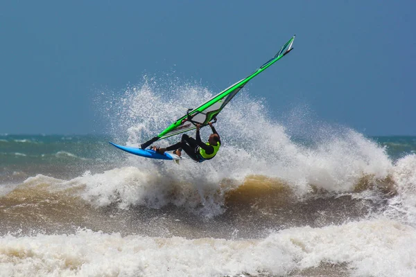Maroko Essaouira Moulay Buzerktoun Května2016 Americká Windsurfing Tour Soutěž Windsurfer — Stock fotografie