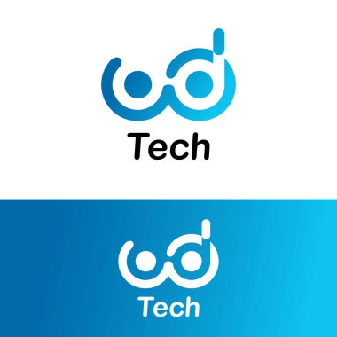 W Harfi Robot Göz Logosu Kimlik Şablonu. Teknoloji Şirketi, Uygulama, Robot Şirketi İçin Uygun