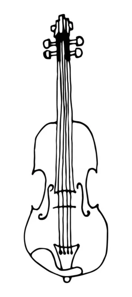Икона скрипки. Контурная иллюстрация векторной иконы скрипки для веб-дизайна — стоковый вектор