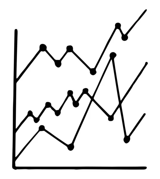 Design de rede de coordenadas vetoriais desenhadas à mão na moda. Ilustração vetorial isolada no fundo branco . — Vetor de Stock