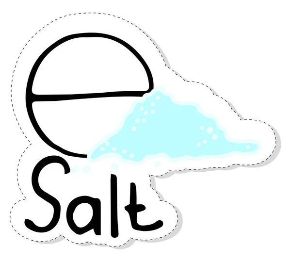 Alchemical element salt. Medieval alchemical sign. The sticker is drawn by hand. — Stock Vector