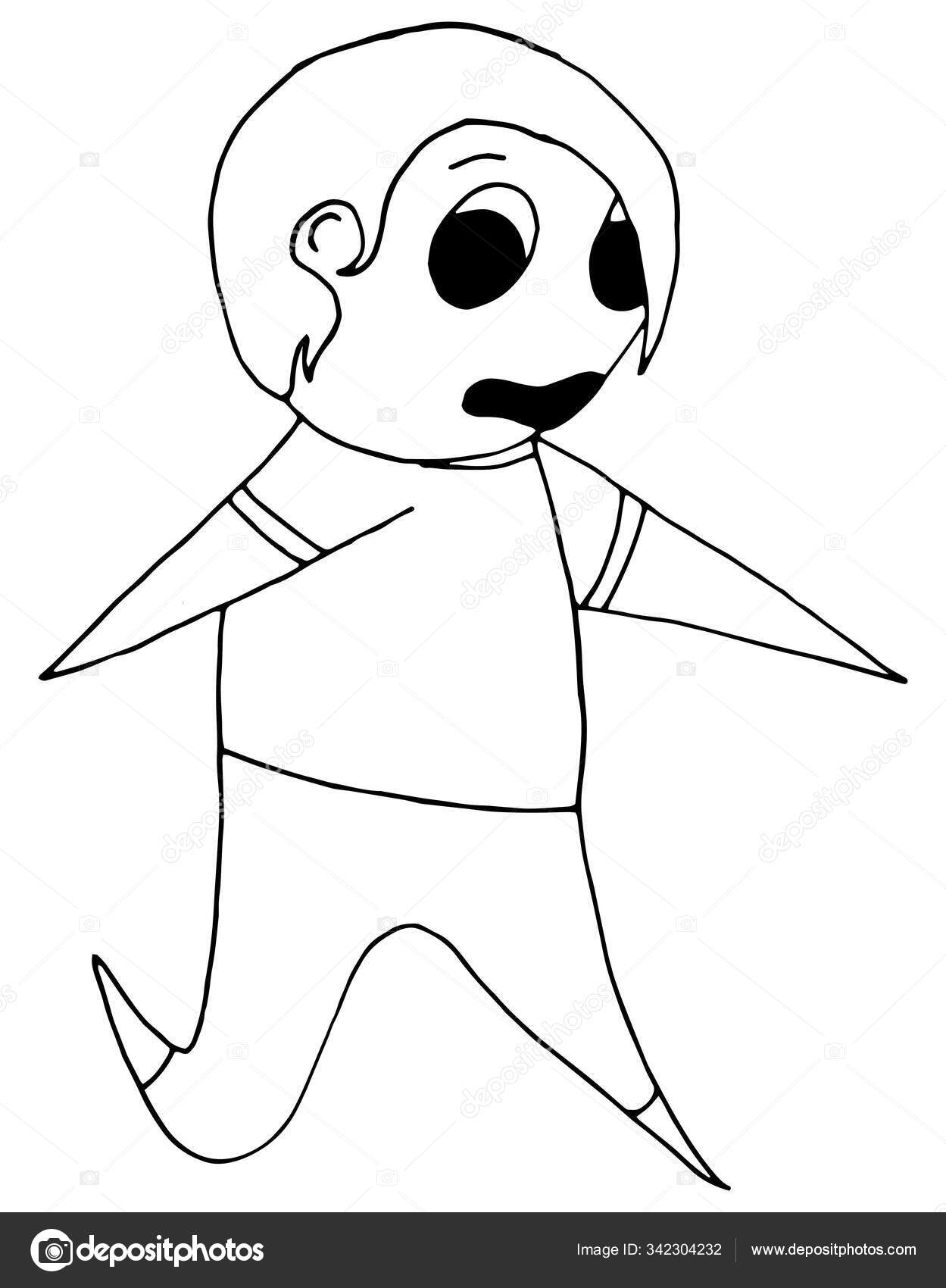 A Young Man In Casual Clothes Runs Without Looking Back The Male