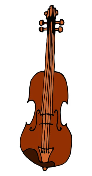 Symbol Ručně Kreslených Houslových Náčrtů Prvek Vector Fiddle Módním Stylu — Stockový vektor