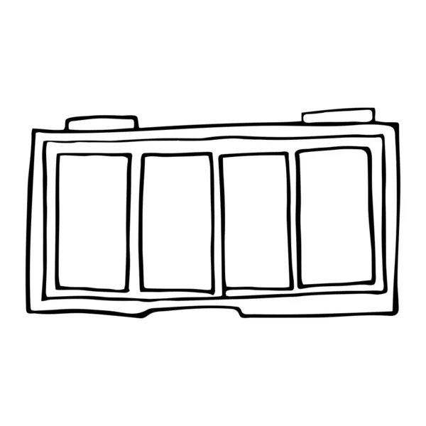 Paleta Sombra Única Isolada Sobre Fundo Branco Ilustração Vetorial Desenhada — Vetor de Stock