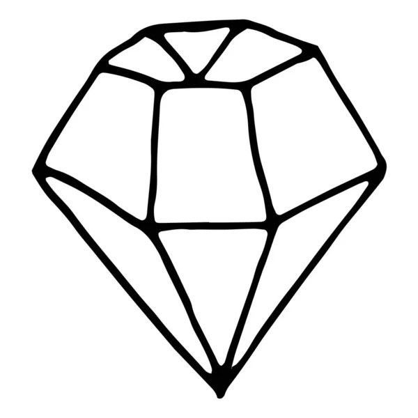 Diamond Εικονίδιο Διανυσματική Εικόνα Doodle Εικονογράφηση Ιδανικό Για Πρόσκληση Ευχετήρια — Διανυσματικό Αρχείο