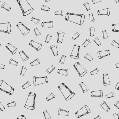 Kusursuz desen. Masa takımı, bir bar ve restoran için sofra takımı. Güzel el yapımı cam. Rozet, logo, çıkartma, yazdırma için vektör illüstrasyonu.