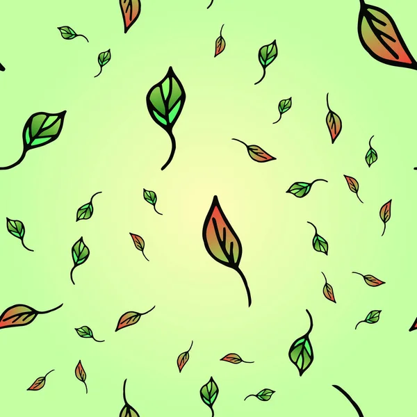 Modèle Sans Couture Avec Feuilles Automne Décoratives Colorées Illustration Vectorielle — Image vectorielle