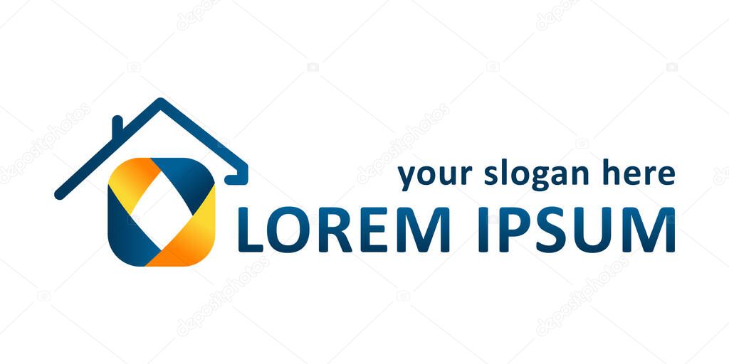 Logo construction, real estate, smart home. Alternative energy.