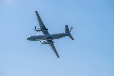 Bükreş / Romanya - Havacılık Gösterisi - 21 Eylül 2019: Gökyüzünde uçan An30 askeri uçak