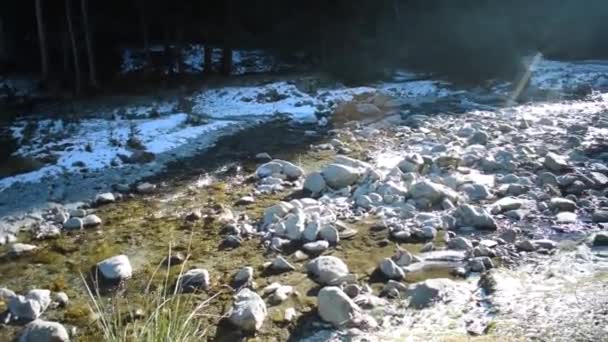 位于罗马尼亚阿尔日的一条河流的慢镜头 — 图库视频影像