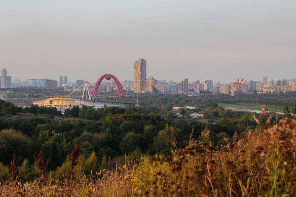 Крылатских Холмов Открывается Панорамный Вид Москву Русская Столица Один Самых — стоковое фото