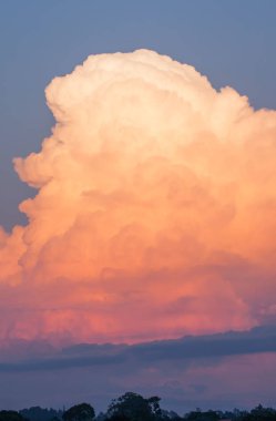 yellow orange cumulus nimbus cloud sky scape clipart