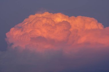 orange cumulus nimbus cloud