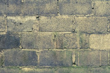 Eski tuğlalar duvarlar beton bloklar