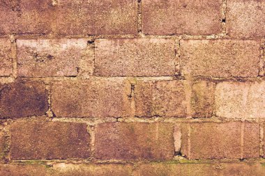 Eski tuğlalar duvarlar beton bloklar