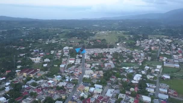 Cometa Casera Volando Sobre Ciudad Jarabacoa República Dominicana Durante Cuarentena — Vídeos de Stock