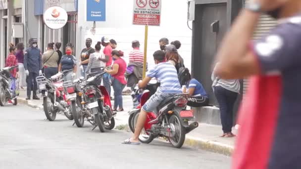 Jarabacoa Vega Dominikana Maja 2020 Osoby Miasta Ubrane Maskę Ochronną — Wideo stockowe