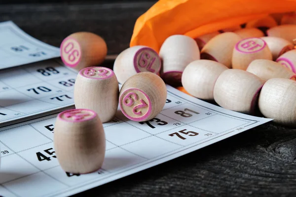 Russian lotto, bingo board game. — Stock Photo, Image