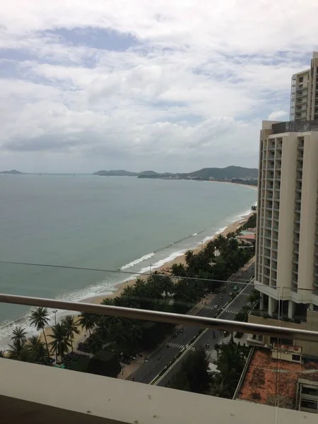 Uitzicht Vanuit Een Hotel Vietnam Aan Zee Toegang Tot Het — Stockfoto