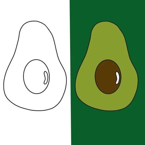 Disegno Avocado Illustrazione Vegetale Avocado Verdure Sono Utili Cibo Bevande — Foto Stock