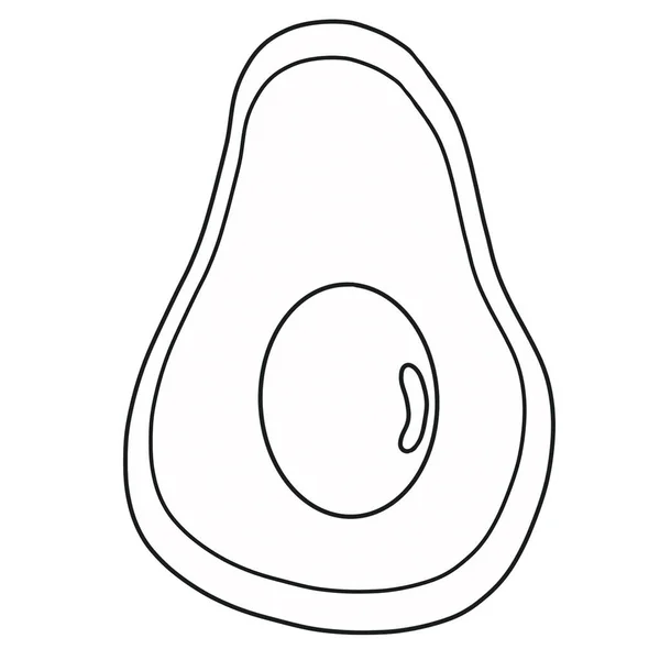 Disegno Avocado Illustrazione Vegetale Avocado Verdure Sono Utili Cibo Bevande — Vettoriale Stock