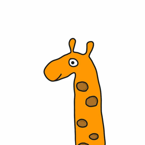 Giraffe Giraffe Illustration Giraffe White Background Giraffe Head Giraffe Spots — Stock Vector