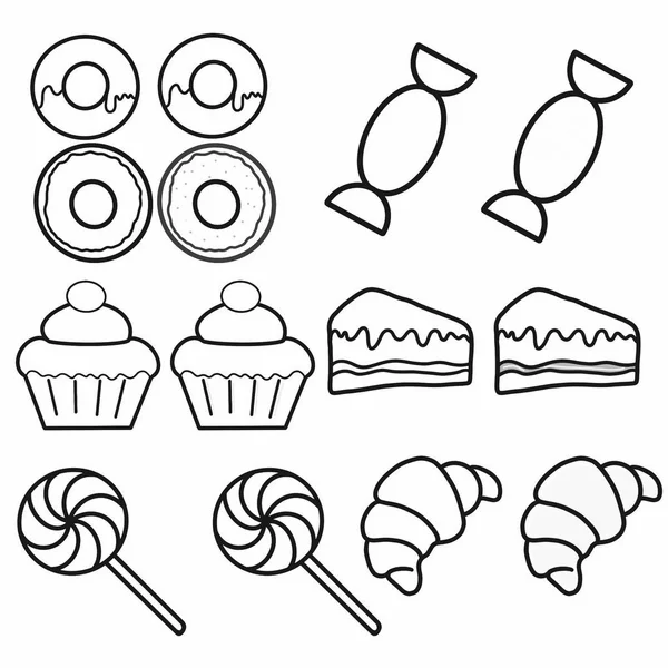 Ice cream vector icons, ice cream illustration, cold sweet, delicious dessert, horn, ice cream on sticks, ice cream icons, vector ice cream, ice cream in a glass. Sweet sets.  A gift for the sweet tooth.  Set of website icons.