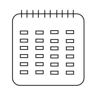 Takvim Simgesi gri arkaplanda izole edildi. Web sitenizin tasarımı için takvim sembolü
